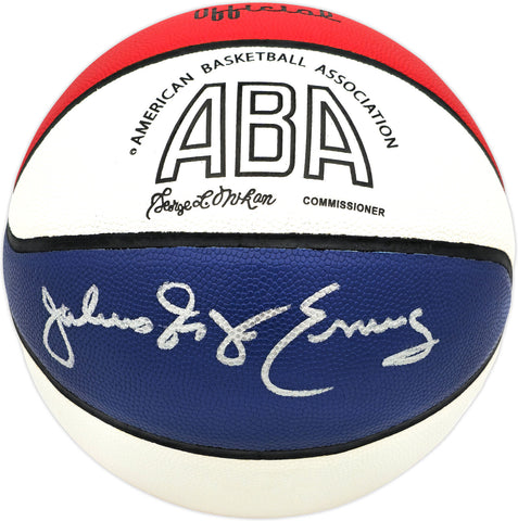 JULIUS "DR. J" ERVING AUTOGRAPHED ABA BASKETBALL 76ERS BECKETT WITNESS 232612