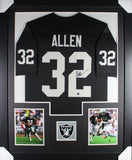 MARCUS ALLEN (Raiders black TOWER) Signed Autographed Framed Jersey Beckett