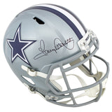 Cowboys Tony Dorsett Signed Silver Full Size Speed Rep Helmet BAS Witnessed