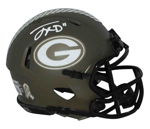 JAYDEN REED SIGNED GREEN BAY PACKERS SALUTE TO SERVICE SPEED MINI HELMET BECKETT