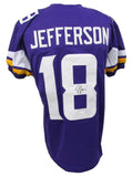 Justin Jefferson Autographed Purple Custom Football Jersey Minnesota Vikings JSA