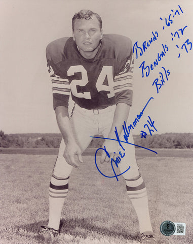 Ernie Kellerman Signed Cleveland Browns 8x10 Photo 3 Insc BAS 45509