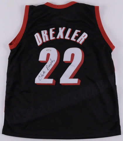 Clyde Drexler Signed Trail Blazers Jersey (PSA/DNA COA) Portland 10xNBA All Star