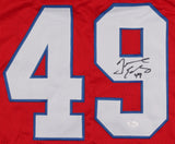 Tremaine Edmunds Signed Red Bills Jersey (JSA) Buffalo's 2018 #1 Draft Pick L.B.