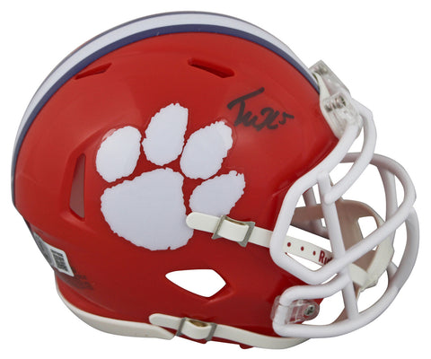 Clemson Tee Higgins Authentic Signed Speed Mini Helmet BAS Witnessed