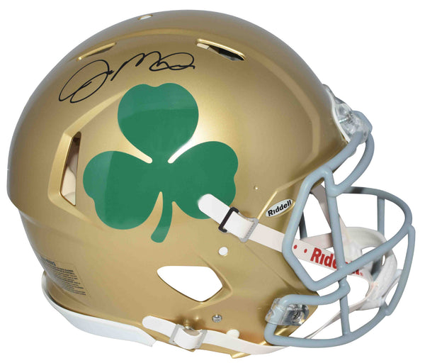 JOE MONTANA SIGNED NOTRE DAME IRISH SHAMROCK AUTHENTIC SPEED HELMET FANATICS