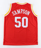 Ralph Sampson Signed Houston Rockets Jersey (Beckett) HOF 2012 / 4xAll Star Cntr