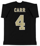 Derek Carr Authentic Signed Black Pro Style Jersey Autographed BAS Witnessed