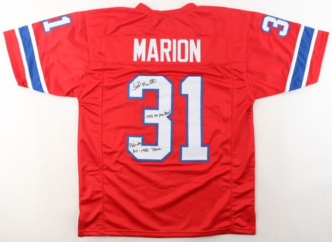 Fred Marion Signed New England Patriots Jersey (JSA COA) 1985 Pro Bowl Def. Back