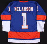 Roland Melanson Signed New York Islanders Jersey (Beckett COA) Rollie the Goalie