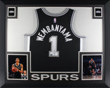 Victor Wembanyama Autographed San Antonio Spurs Nike Framed Jersey Fanatics COA