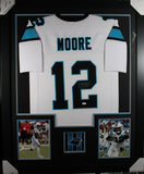 DJ D.J. Moore (Panthers white TOWER) Signed Autographed Framed Jersey JSA