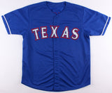 Jose Canseco Signed Rangers Blue Alt. Jersey (JSA Holo) 2x World Series Champion