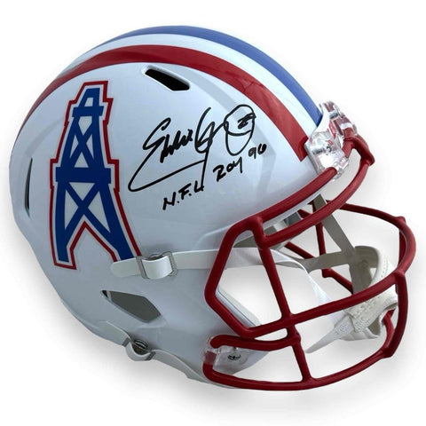 Eddie George Autographed Signed Houston Oilers Speed Rep Helmet - Beckett