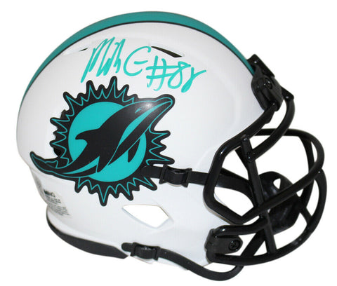 Mike Gesicki Autographed Miami Dolphins Lunar Mini Helmet Beckett 34906