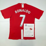 Autographed/Signed Cristiano Ronaldo Manchester United 2008 Jersey BAS COA/LOA