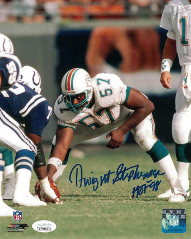 Dwight Stephenson Autographed Miami Dolphins 8x10 Photo HOF JSA 25598 PF