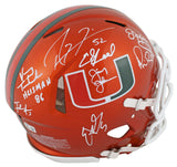 Miami Legends (8) Lewis, Irvin Signed Flash F/S Speed Proline Helmet w/ Case BAS