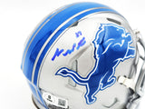 SAM LAPORTA AUTOGRAPHED LIONS SILVER SPEED MINI HELMET BECKETT WITNESS 230026