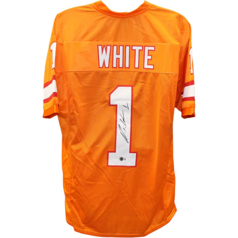 Rachaad White Autographed/Signed Pro Style Orange TB Jersey Beckett 43221