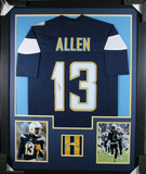 KEENAN ALLEN (Chargers dark blue TOWER) Signed Autographed Framed Jersey JSA