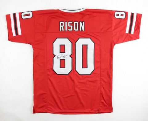 Andre Rison Signed Atlanta Falcons Jersey Inscribed Bad Moon (JSA) 5xPro Bowl WR