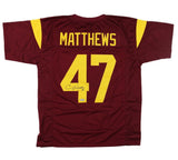 Clay Matthews Signed USC Custom Maroon Jersey