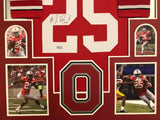 FRAMED OHIO STATE BUCKEYES MIKE WEBER AUTOGRAPHED SIGNED JERSEY TRISTAR HOLO