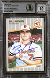 Orioles Billy Ripken Signed 1989 Fleer #616A Card Auto 10! Creased BAS Slabbed