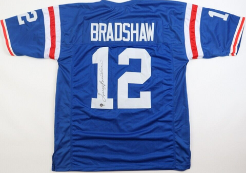 Terry Bradshaw Signed Louisiana Tech Bulldogs Jersey (Beckett) Steelers Q.B.