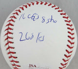 Doc Gooden Autographed Rawlings OML Baseball w/ STAT 1 Insc - JSA W Auth *Blue