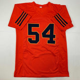 Autographed/Signed Brian Urlacher HOF 18 Chicago Orange Retro Jersey Beckett COA