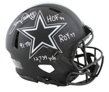 Cowboys Tony Dorsett "4x Stat" Signed Eclipse Full Size Speed Proline Helmet BAS