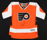 Bernie Parent Signed Flyers Reebok NHL Jersey Inscribed "HOF 84" (Schwartz Holo)