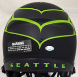 WARREN MOON AUTOGRAPHED SEAHAWKS BLACK ECLIPSE FULL SIZE HELMET "HOF" MCS 177129