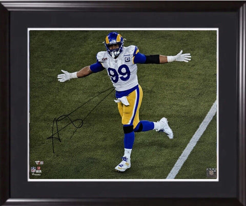 Aaron Donald Signed 16x20 Framed Photo Rams Super Bowl Champs Autograph Fanatics