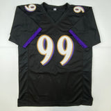 Autographed/Signed ODAFE OWEH Baltimore Black Football Jersey JSA COA Auto