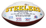 Joe Greene Autographed/Signed Pittsburgh Steelers Logo Football Beckett 38683