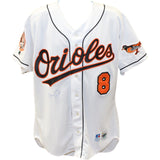 Cal Ripken Signed Baltimore Orioles White Russell sz 48 Jersey Beckett 48394