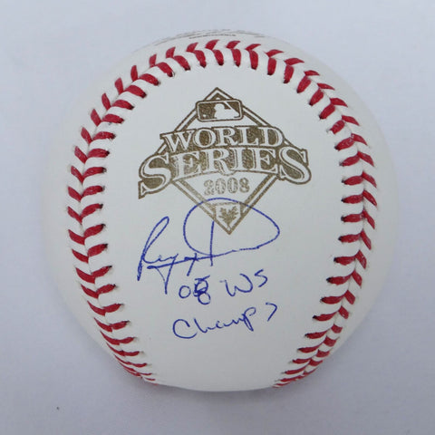 Ryan Howard Autographed Rawlings World Series OML Baseball w/08 WS Champs-JSA W