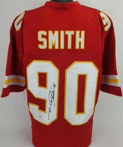 Neil Smith Signed Kansas City Chiefs Jersey (JSA COA) 6xPro Bowl Defensive End