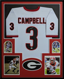 FRAMED GEORGIA BULLDOGS TYSON CAMPBELL AUTOGRAPHED SIGNED JERSEY JSA COA