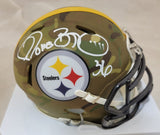 JEROME BETTIS SIGNED PITTSBURGH STEELERS CAMO SPEED MINI HELMET BECKETT QR