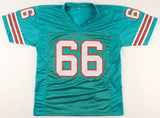 Larry Little Signed Dolphins Teal Jersey (Beckett COA) 1972 Miami 17-0 Unbeaten