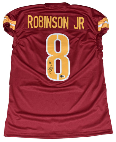 BRIAN ROBINSON JR SIGNED WASHINGTON COMMANDERS #8 GAME CUT JERSEY BECKETT