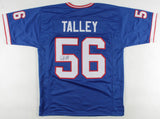 Darryl Talley Signed Buffalo Bills Blue Jersey (JSA COA) 2xPro Bowl Linebacker