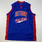 Autographed/Signed Joe Dumars & Dennis Rodman Detroit Bad Boys Jersey JSA COA