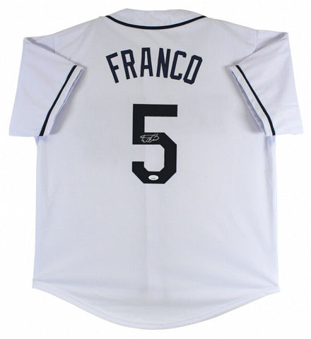 Wander Franco Signed Rays Jersey (JSA COA) Tampa Ray 2021 Rookie Phenom S.S.