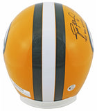 Packers (3) Favre, Starr, Rodgers Signed Full Size Rep Helmet PSA/DNA #AQ07688