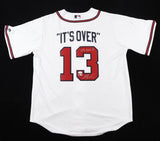 Ronald Acuna Jr Signed Atlanta Braves "It's Over " Jersey JSA COA / 2018 ROY